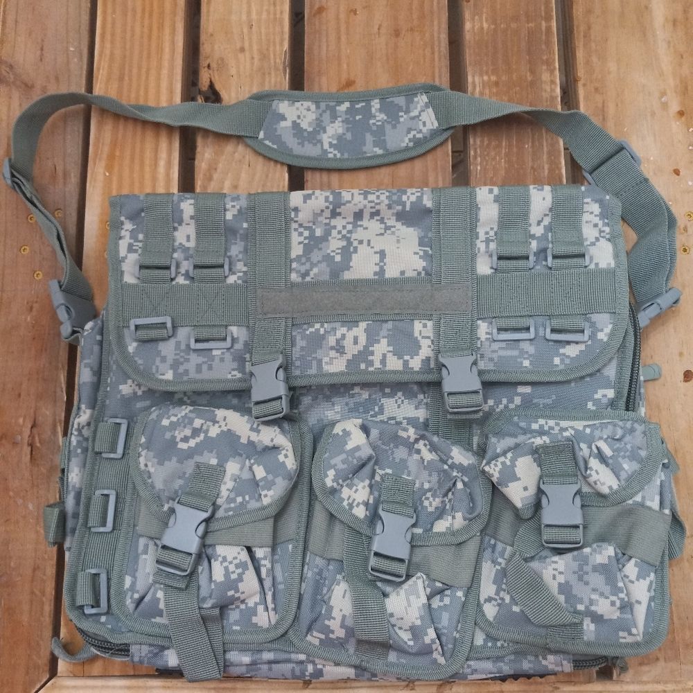 Computer Bag Tactical ACU Camo Laptop Messenger Pack Carry On 
